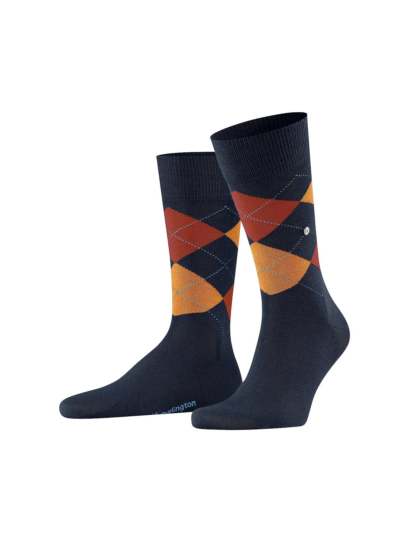 BURLINGTON | Herren Socken EDINBURGH 40-46 curry | dunkelblau